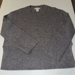 Rachel Zoe  Women Long Sleeves 100% 2Ply Cashmere Luxury Sweater Size Small Gray